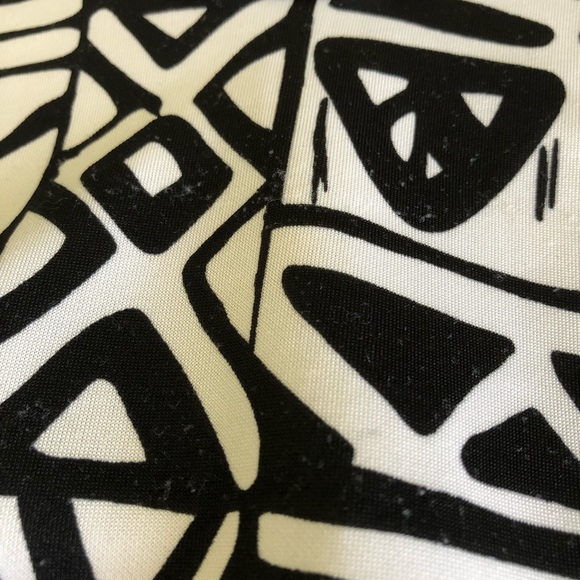 Tic Toc Black white geometric dance performance bodysuit M - Picture 3 of 4